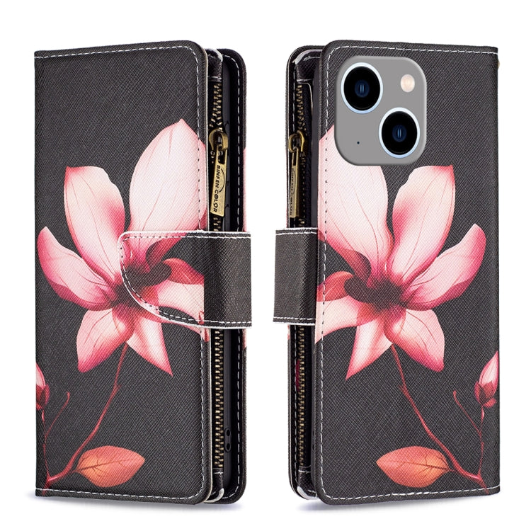 Colored Drawing Pattern Zipper Phone Leather Case, Series 1