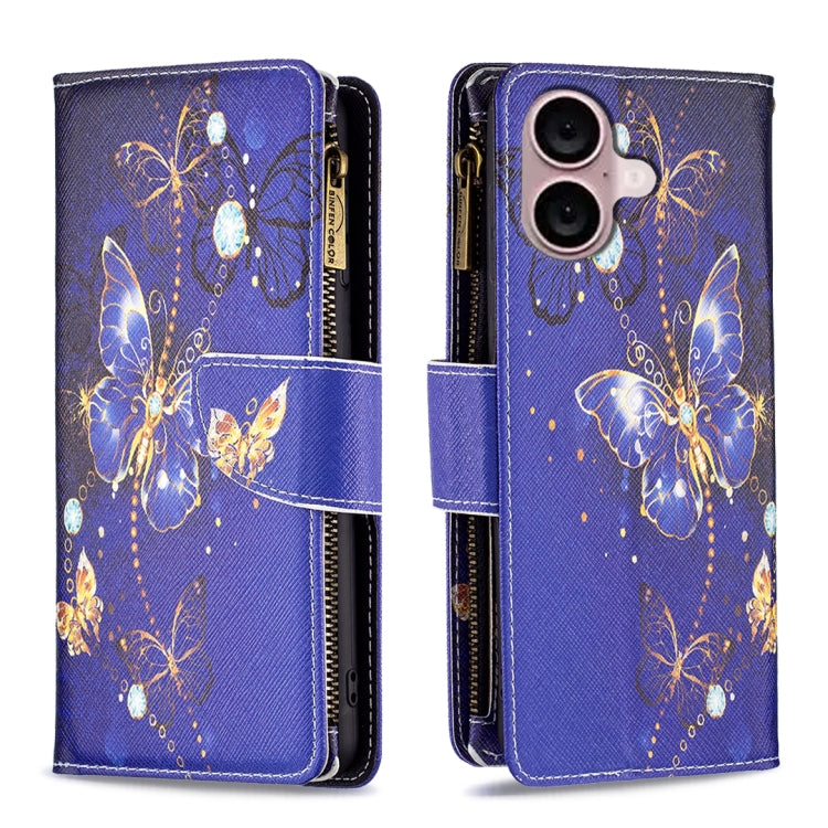 Colored Drawing Pattern Zipper Phone Leather Case, Series 1