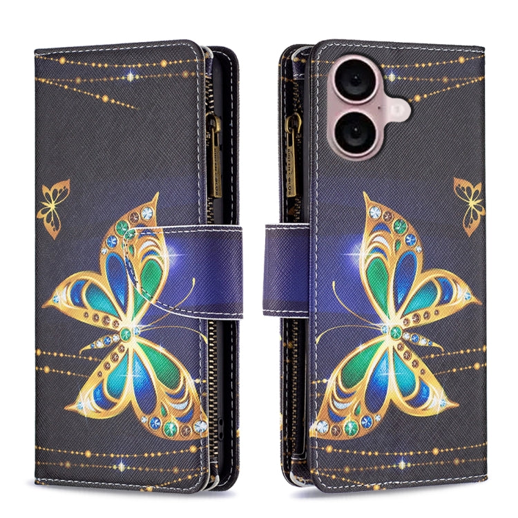 Colored Drawing Pattern Zipper Phone Leather Case, Series 1