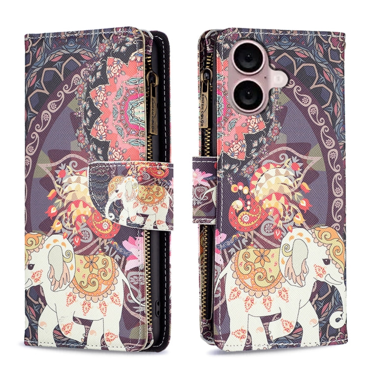 Colored Drawing Pattern Zipper Phone Leather Case, Series 1