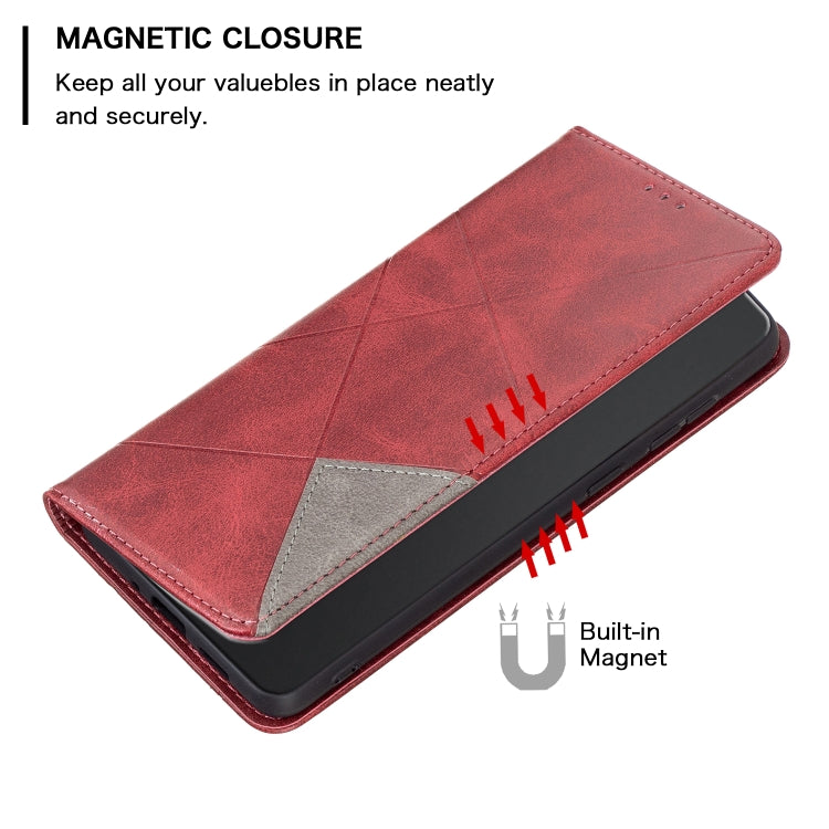 Rhombus Texture Magnetic Leather Phone Case, Series 1