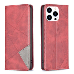 Rhombus Texture Magnetic Leather Phone Case, Series 1