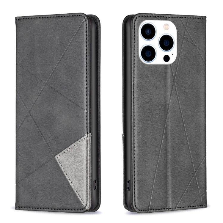 Rhombus Texture Magnetic Leather Phone Case, Series 1