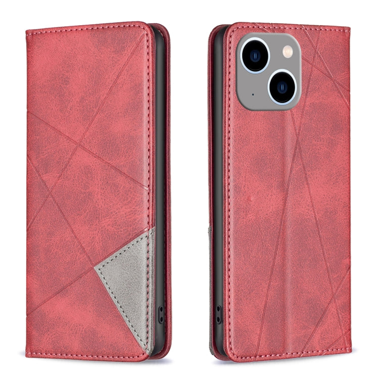 Rhombus Texture Magnetic Leather Phone Case, Series 1