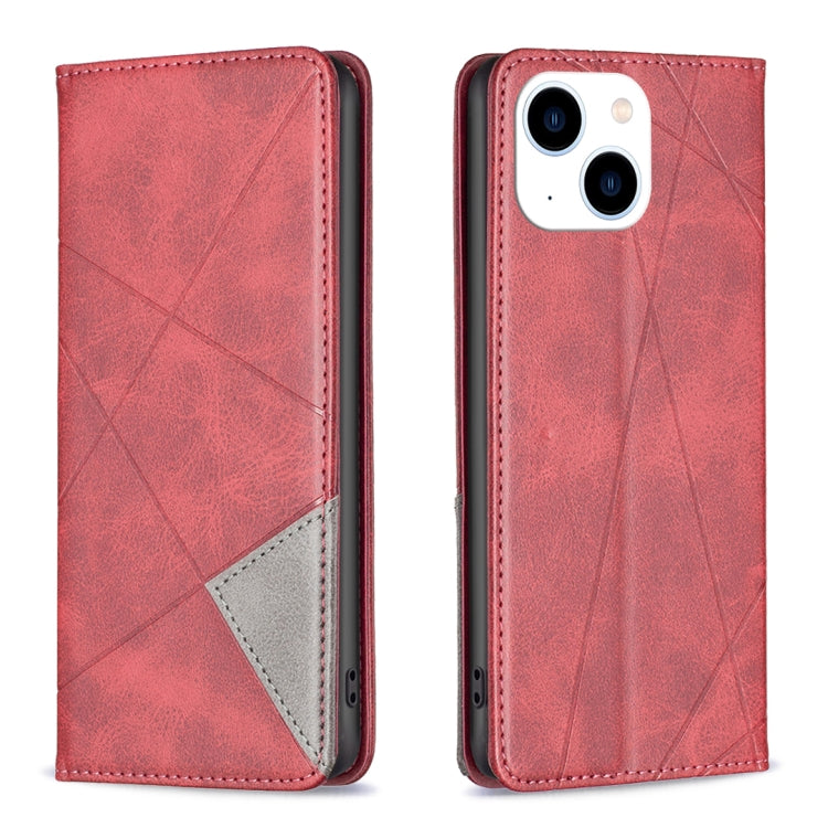 Rhombus Texture Magnetic Leather Phone Case, Series 1