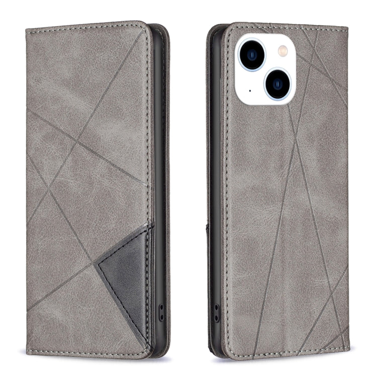 Rhombus Texture Magnetic Leather Phone Case, Series 1