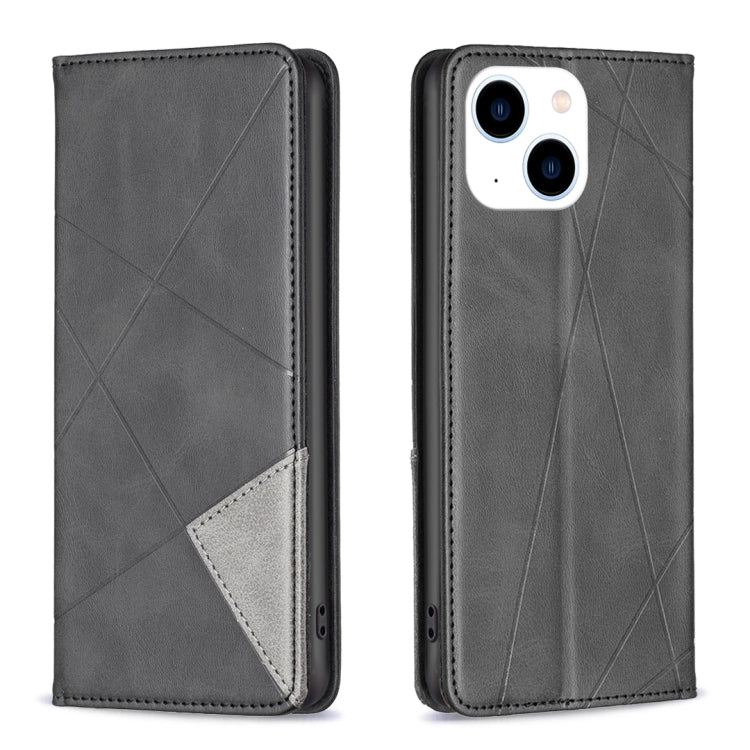 Rhombus Texture Magnetic Leather Phone Case, Series 1