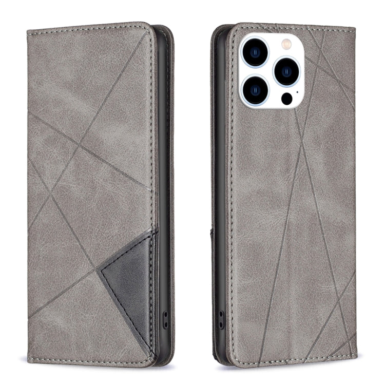 Rhombus Texture Magnetic Leather Phone Case, Series 1