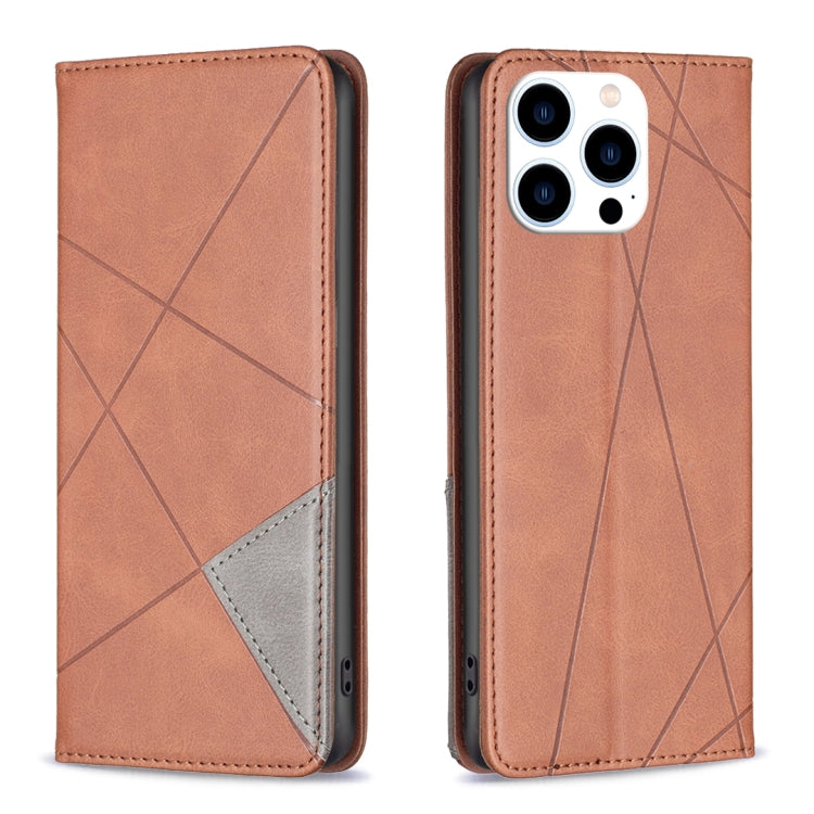 Rhombus Texture Magnetic Leather Phone Case, Series 1