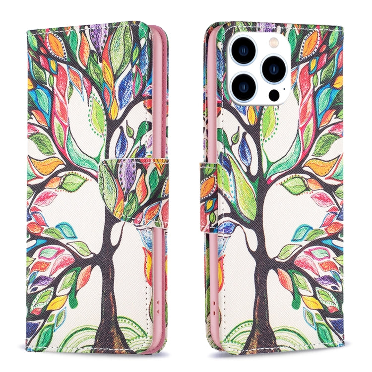 Colored Drawing Pattern Leather Phone Case, Series 1