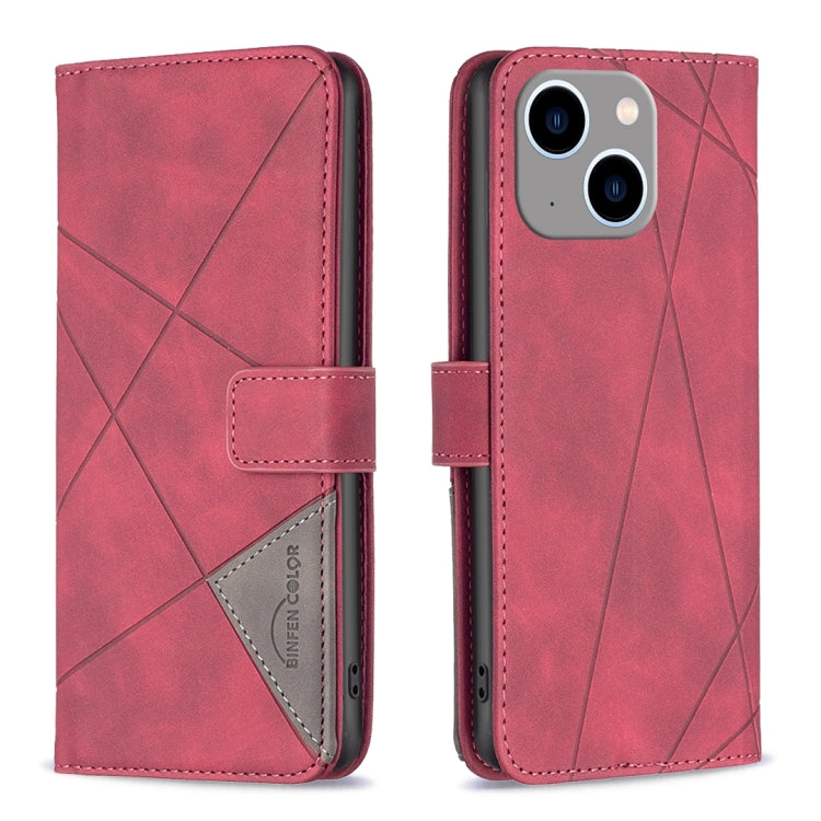 Magnetic Buckle Rhombus Texture Leather Phone Case, Series 1