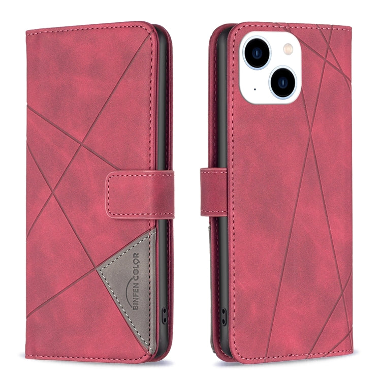 Magnetic Buckle Rhombus Texture Leather Phone Case, Series 1