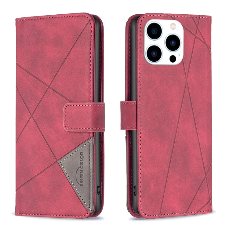 Magnetic Buckle Rhombus Texture Leather Phone Case, Series 1