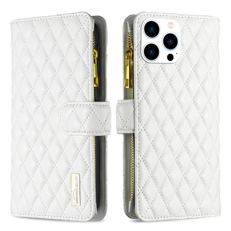 Diamond Lattice Zipper Wallet Leather Flip Phone Case, Series 1