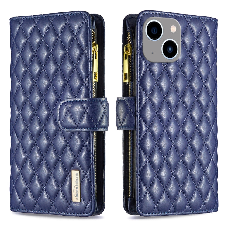 Diamond Lattice Zipper Wallet Leather Flip Phone Case, Series 1