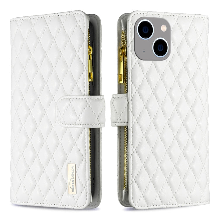 Diamond Lattice Zipper Wallet Leather Flip Phone Case, Series 1