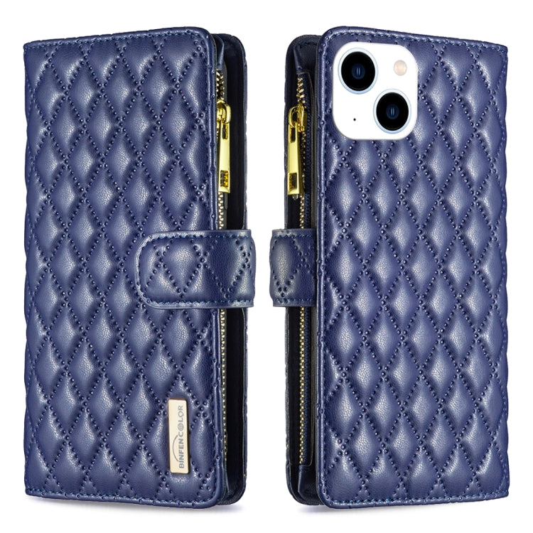 Diamond Lattice Zipper Wallet Leather Flip Phone Case, Series 1