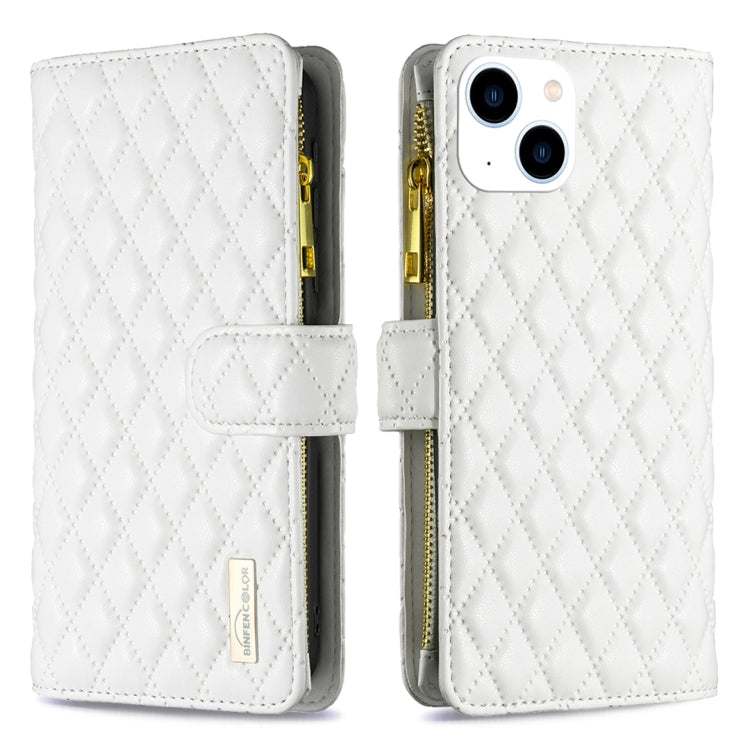 Diamond Lattice Zipper Wallet Leather Flip Phone Case, Series 1