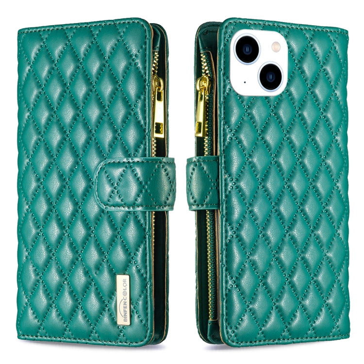 Diamond Lattice Zipper Wallet Leather Flip Phone Case, Series 1