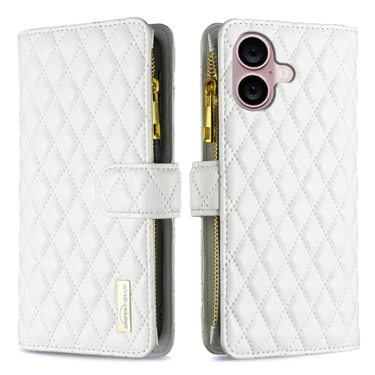 Diamond Lattice Zipper Wallet Leather Flip Phone Case, Series 1