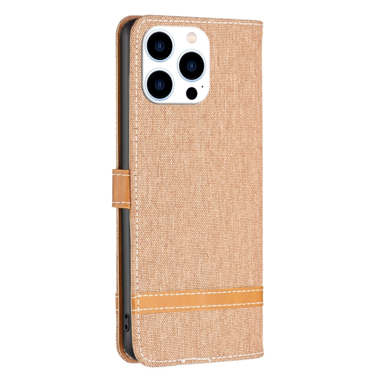 Color Block Denim Texture Leather Phone Case, Series 1