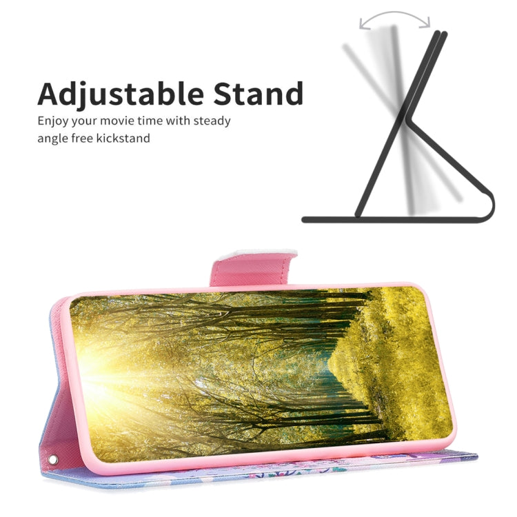 Colored Drawing Pattern Flip Leather Phone Case, For iPhone 15 Plus, For iPhone 15