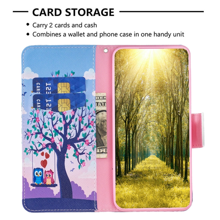 Colored Drawing Pattern Flip Leather Phone Case, For iPhone 15 Plus, For iPhone 15