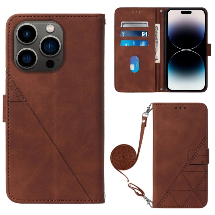 Crossbody 3D Embossed Flip Leather Phone Case, Series 1