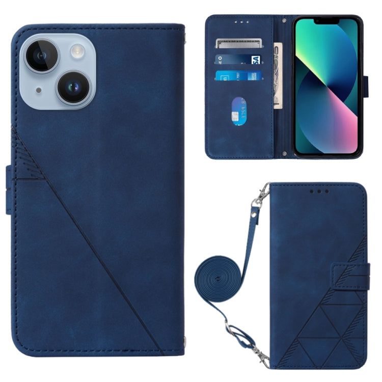 Crossbody 3D Embossed Flip Leather Phone Case, For iPhone 15, For iPod Touch 7 / 6 / 5