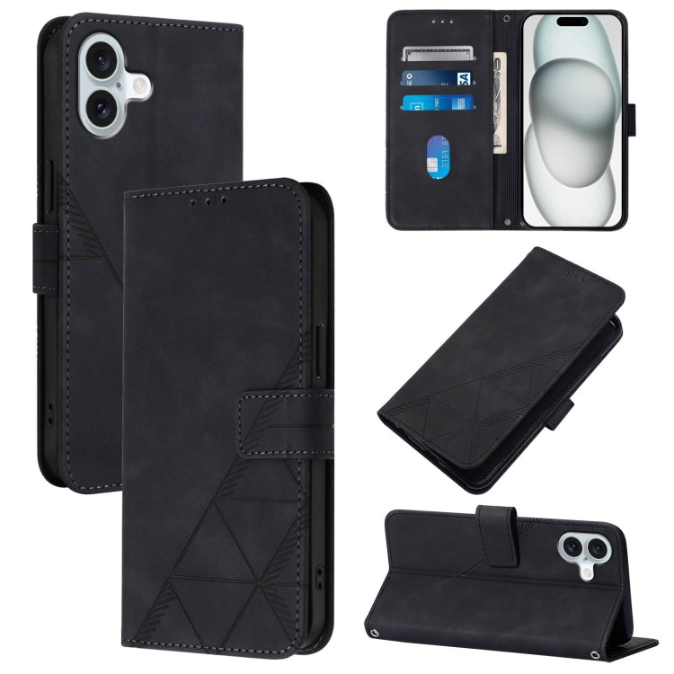 Crossbody 3D Embossed Flip Leather Phone Case, Series 1