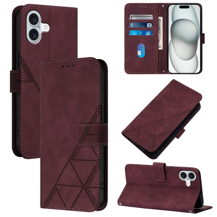 Crossbody 3D Embossed Flip Leather Phone Case, Series 1