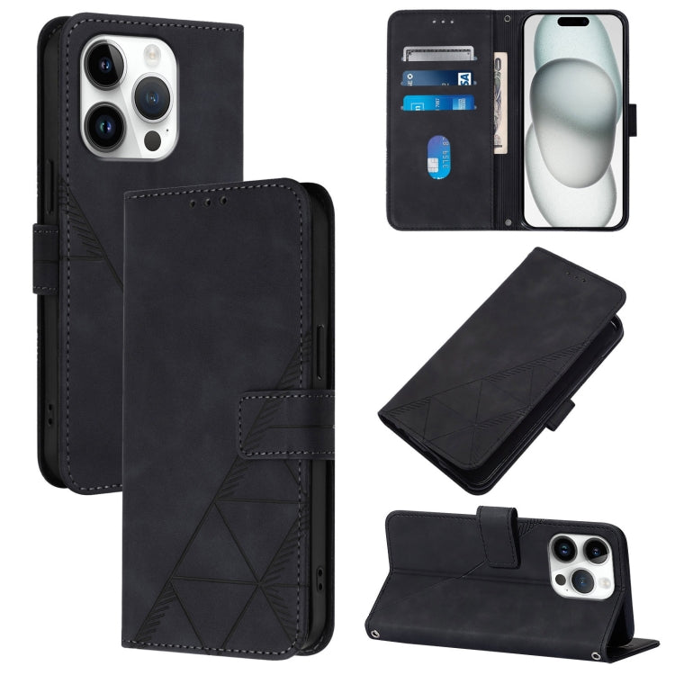 Crossbody 3D Embossed Flip Leather Phone Case, Series 1