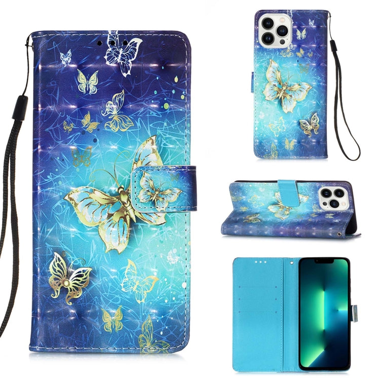 3D Painting Horizontal Flip Leather Phone Case, Series 1