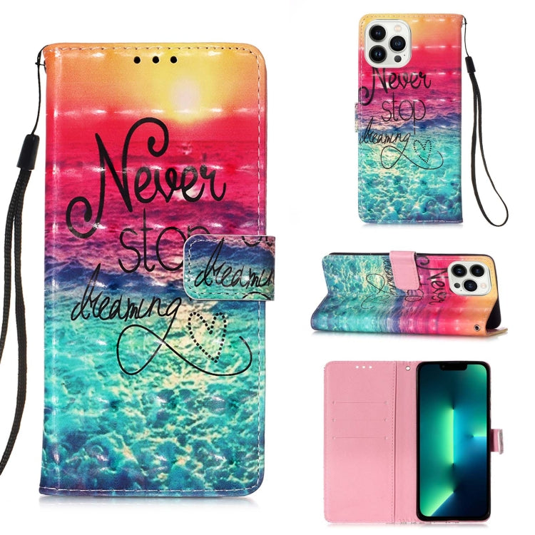 3D Painting Horizontal Flip Leather Phone Case, Series 1