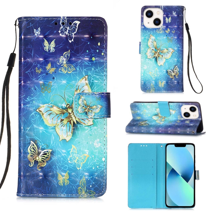 3D Painting Horizontal Flip Leather Phone Case, Series 1