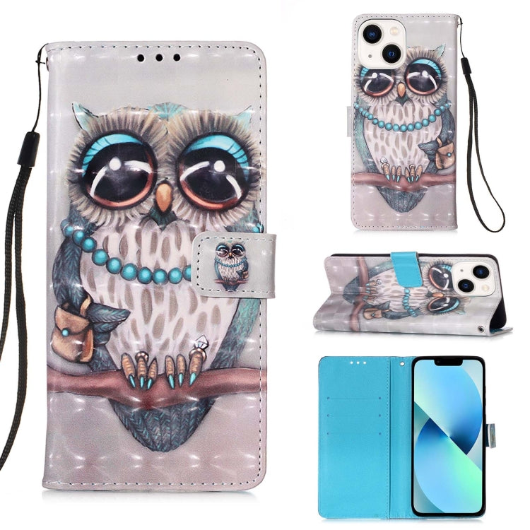 3D Painting Horizontal Flip Leather Phone Case, Series 1