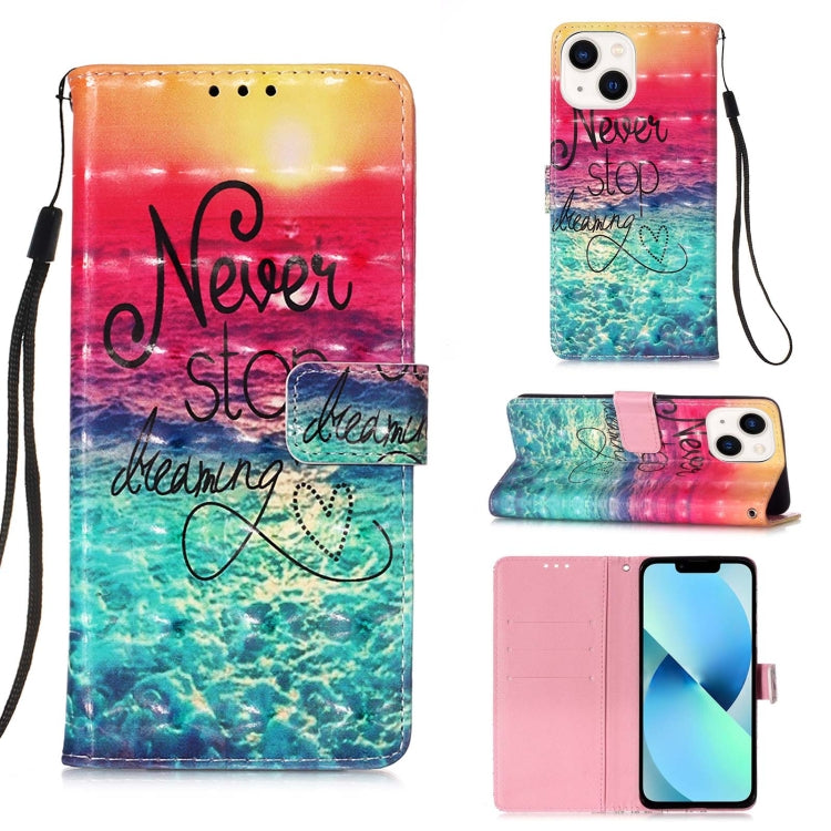 3D Painting Horizontal Flip Leather Phone Case, Series 1