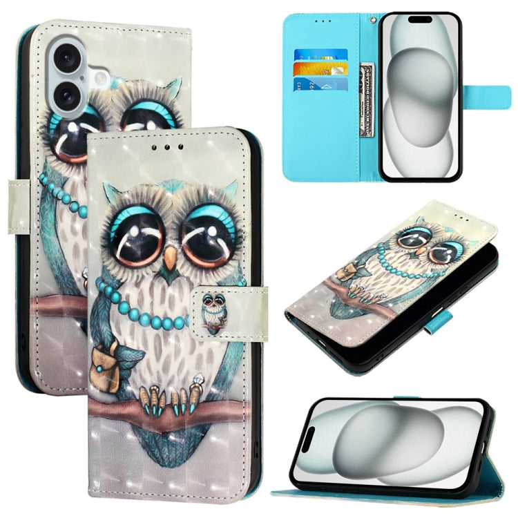 3D Painting Horizontal Flip Leather Phone Case, Series 1