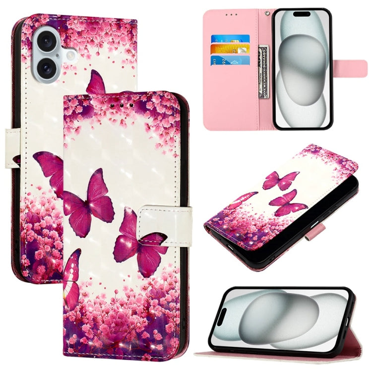 3D Painting Horizontal Flip Leather Phone Case, Series 1