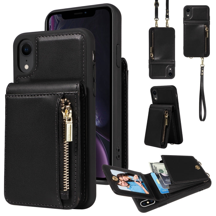 Crossbody Lanyard Zipper Wallet Leather Phone Case, Series 1