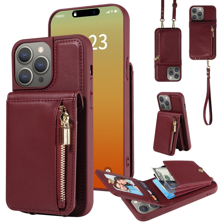 Crossbody Lanyard Zipper Wallet Leather Phone Case, Series 1