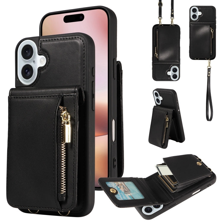 Crossbody Lanyard Zipper Wallet Leather Phone Case, Series 1