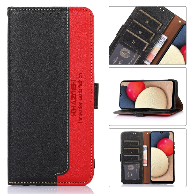 KHAZNEH Litchi Texture Leather RFID Phone Case, For iPhone 14 Pro Max