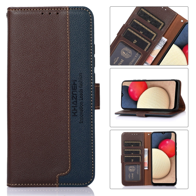 KHAZNEH Litchi Texture Leather RFID Phone Case, For iPhone 14 Pro Max
