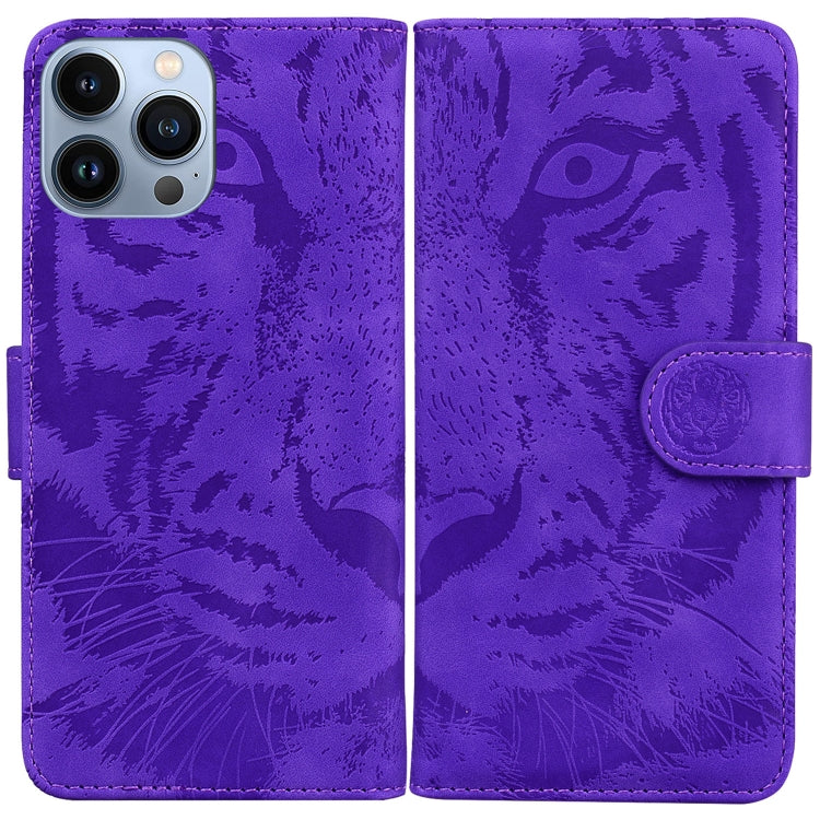 Tiger Embossing Pattern Leather Phone Case, Series 1