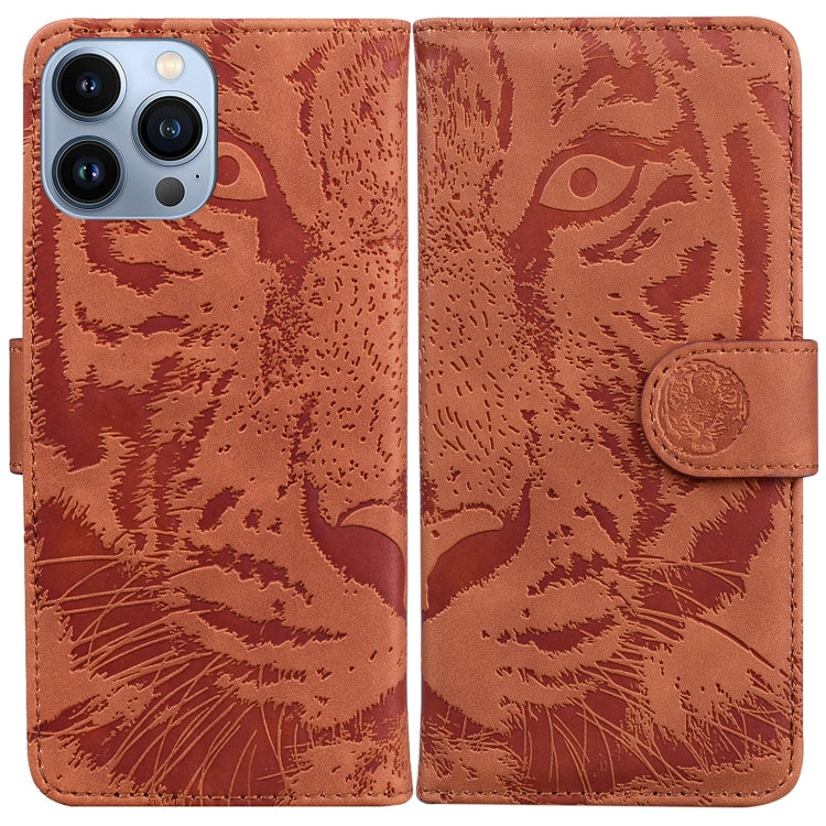 Tiger Embossing Pattern Leather Phone Case, Series 1