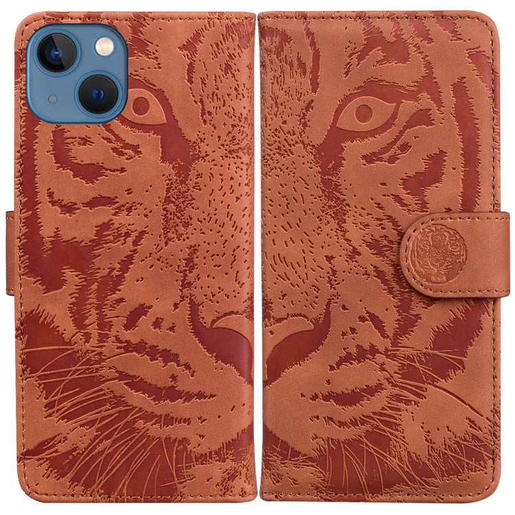 Tiger Embossing Pattern Leather Phone Case, Series 1