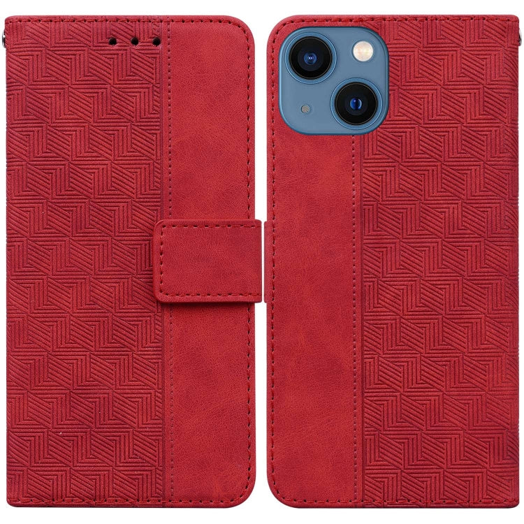 Geometric Embossed Leather Phone Case, Series 1