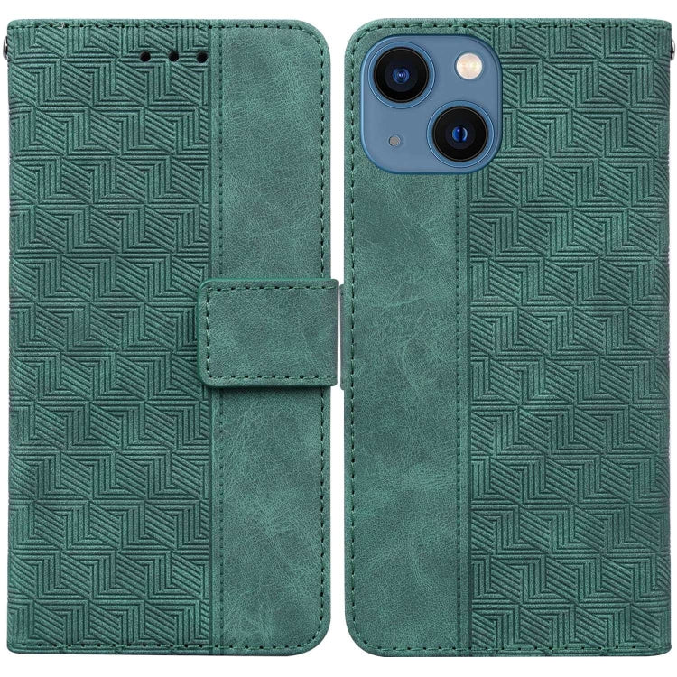 Geometric Embossed Leather Phone Case, Series 1