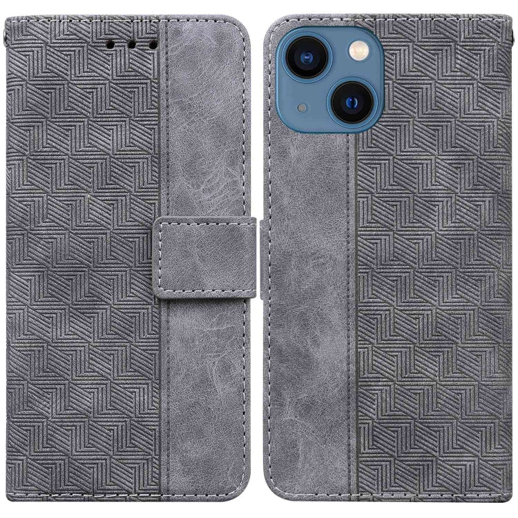 Geometric Embossed Leather Phone Case, Series 1